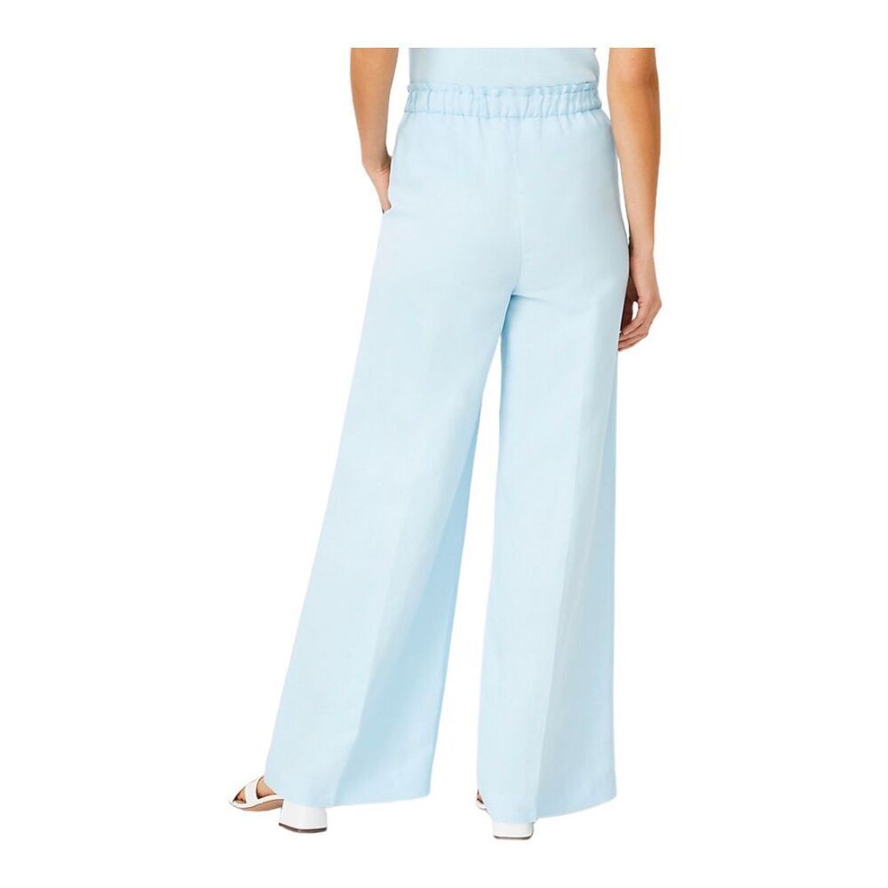 NEW! Ann Taylor Linen-Blend Palazzo Pant – Blue Aqua Crystal, XXL (18), NWT - Picture 3 of 4